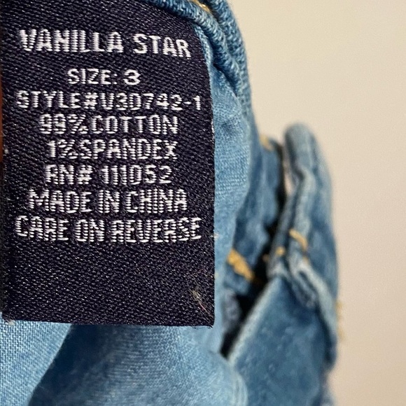 Vanilla Star High Rise Shortie Button Fly Shorts - Picture 5 of 7